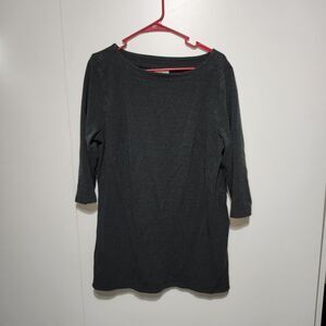 J. Jill XL Ponte Knit Herringbone Shift Dress 3/4 Sleeve Work Casual Elegant